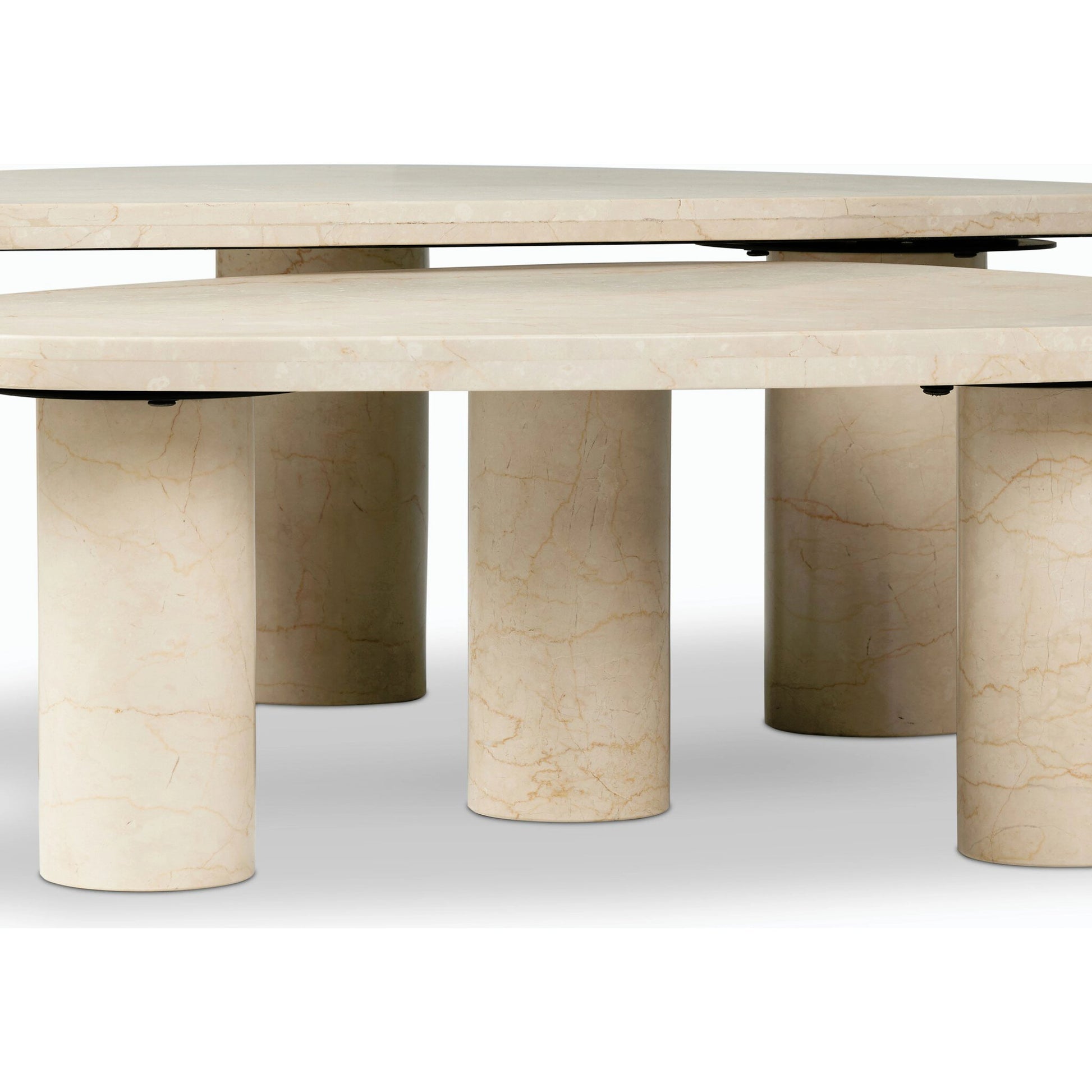 Zion Coffee Table Set by Four Hands. Made from solid marble, engineered hardwood in a modern style.