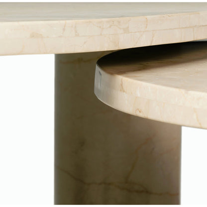 Zion Coffee Table Set by Four Hands. Made from solid marble, engineered hardwood in a modern style.