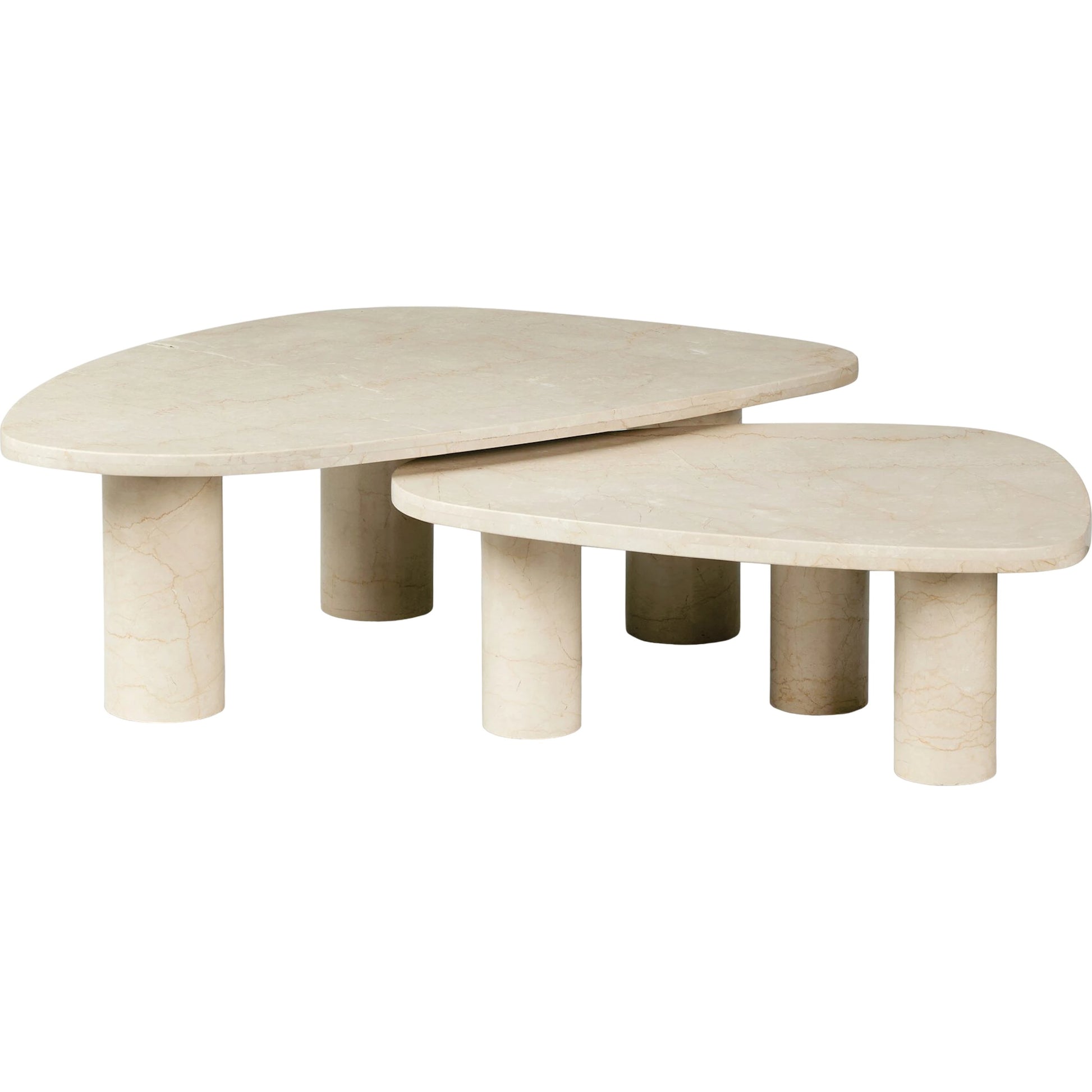 Zion Coffee Table Set by Four Hands. Made from solid marble, engineered hardwood in a modern style.