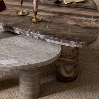 Zion Nesting Coffee Tables by Four Hands. Made from solid marble in a unique style.