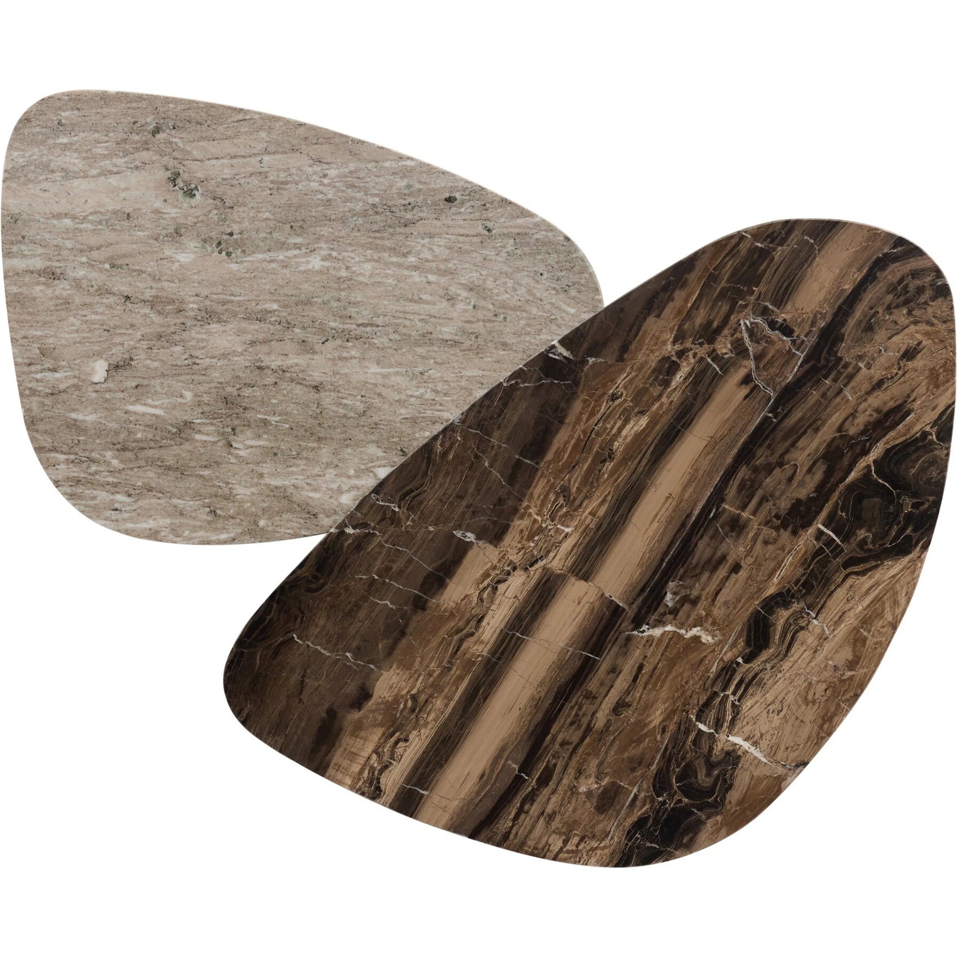 Zion Nesting Coffee Tables by Four Hands. Made from solid marble in a unique style.