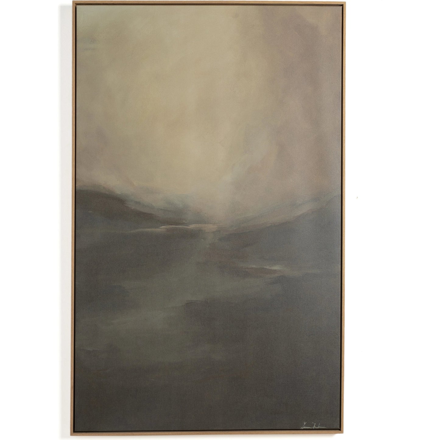 005 SI-1980380 | Primary Silo | Fog I by Lauren Fuhr by Four Hands. Made from vertical grain floater white oak, canvas in a modern style.