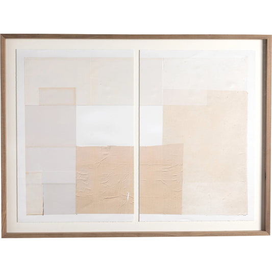 Requited Diptych by Amy Berlin by Four Hands in rustic 2.5 walnut, vibrance matte paper. Made from rustic walnut, matte paper in a modern style.