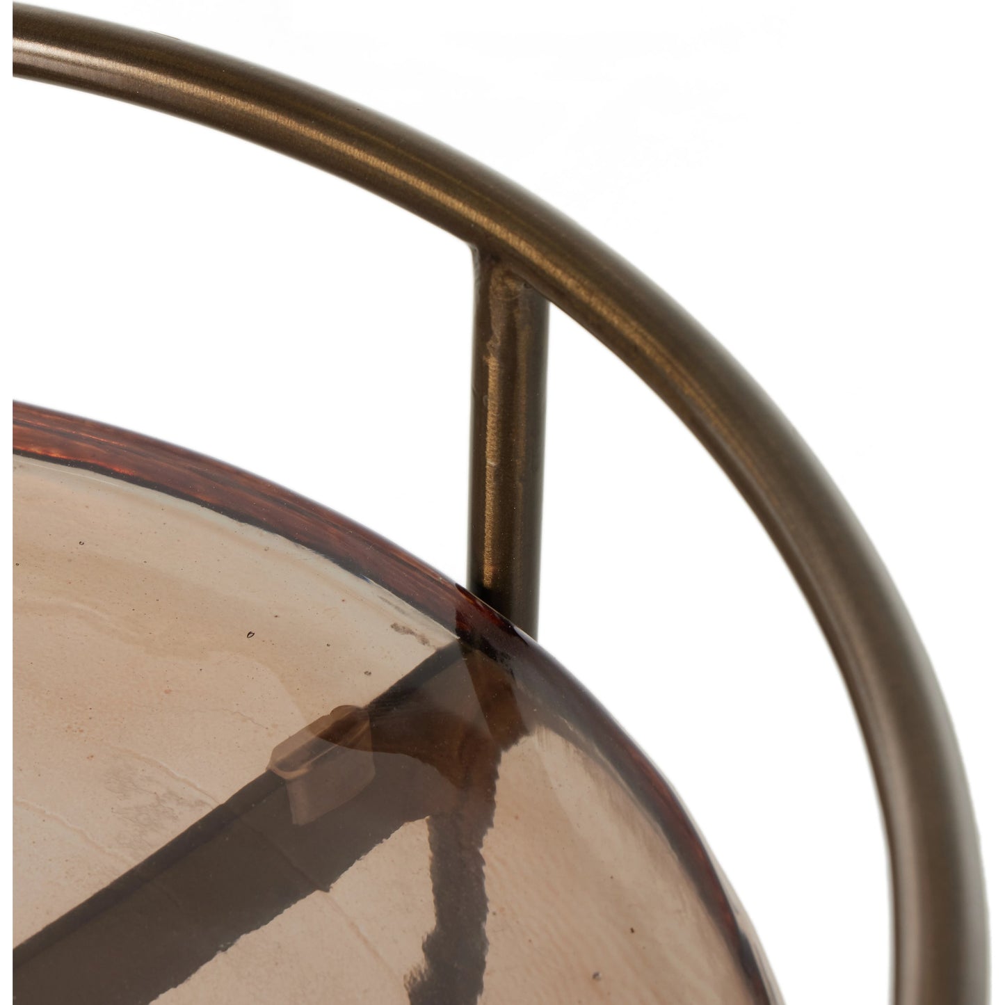 005 SI-2074487 | Additional Silo | Mira Bar Cart by Four Hands in dark brass, smoked brown. Made from iron, cast glass in a modern style.