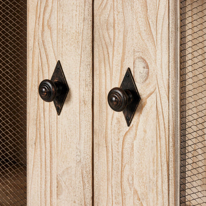 The "Please No More Doors" Cabinet by Four Hands in natural pine. Made from solid pine, thick pine veneer in a modern style.