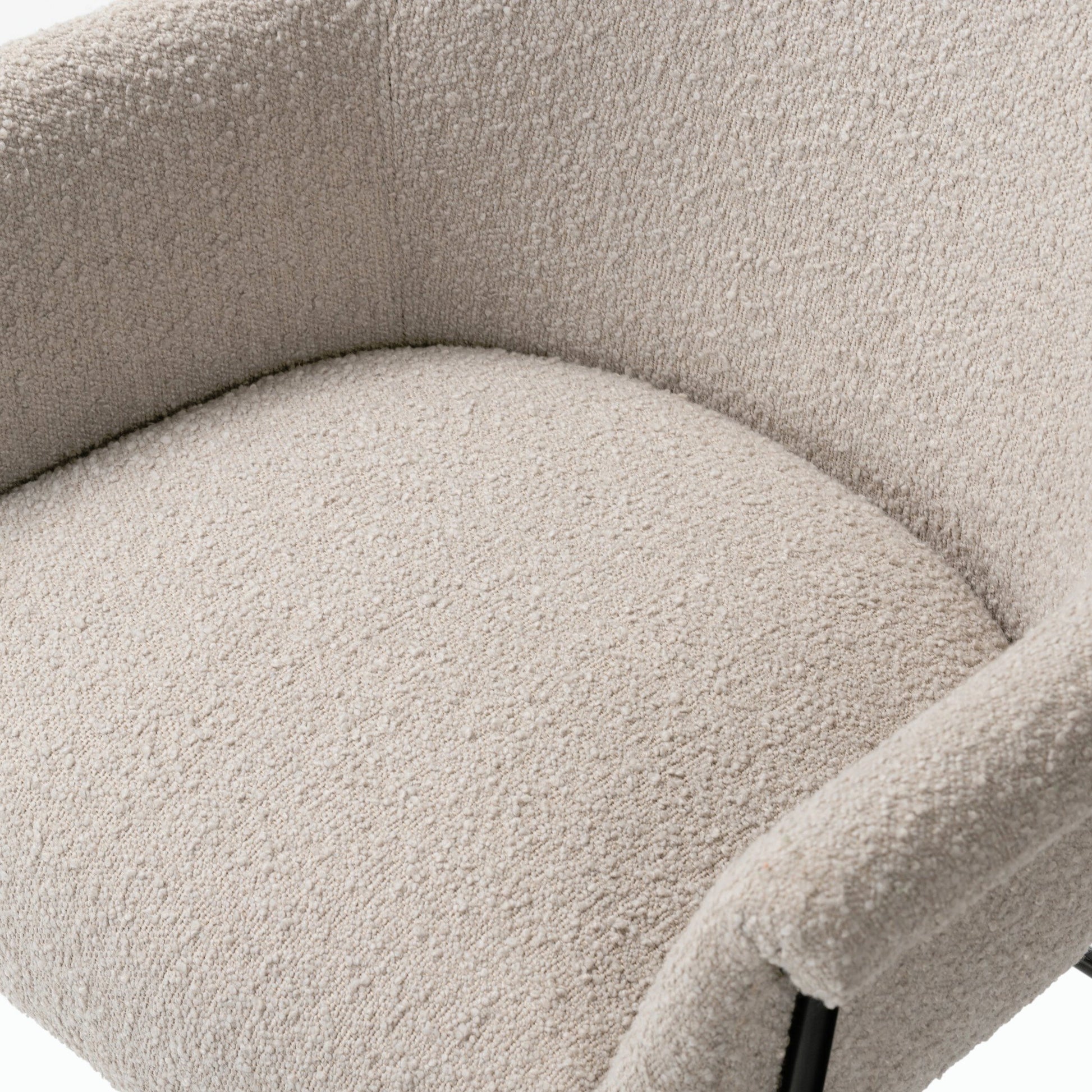 Suerte Bar + Counter Stool by Four Hands in knoll sand, matte ebony and knoll sand. Made from 95% polyester, 5% acrylic, iron, 100% polyester in a modern style.