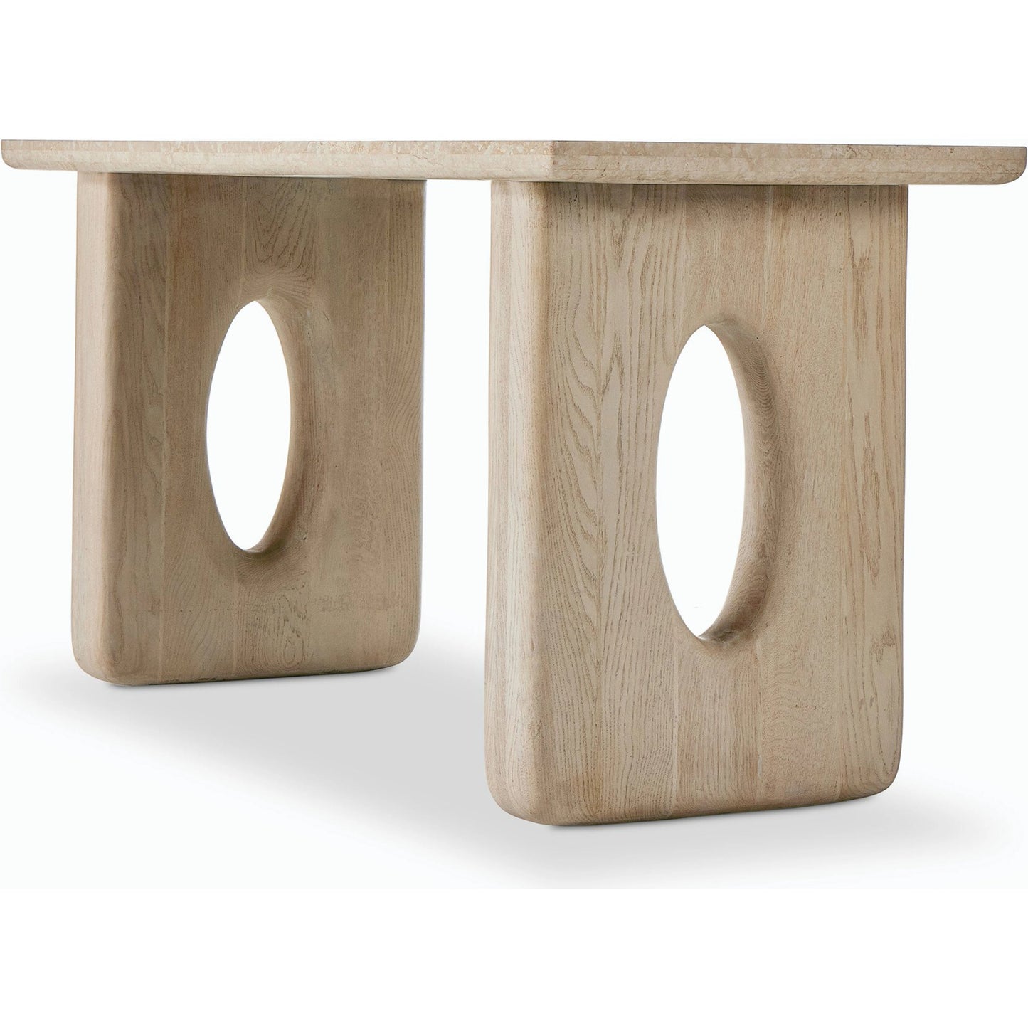 023 SI-2137304 | Additional Silo | Eliza Desk by Four Hands in cream marble, white oak. Made from solid marble, solid oak, engineered hardwood in a modern style.