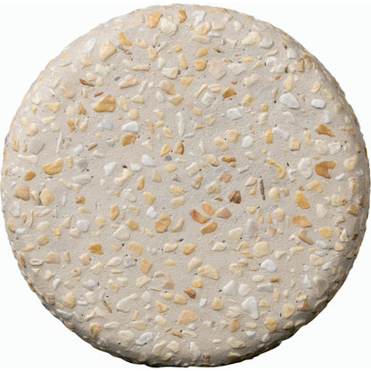 Orlan Outdoor End Table by Four Hands in pure terrazzo. Made from terrazzo in a modern style.