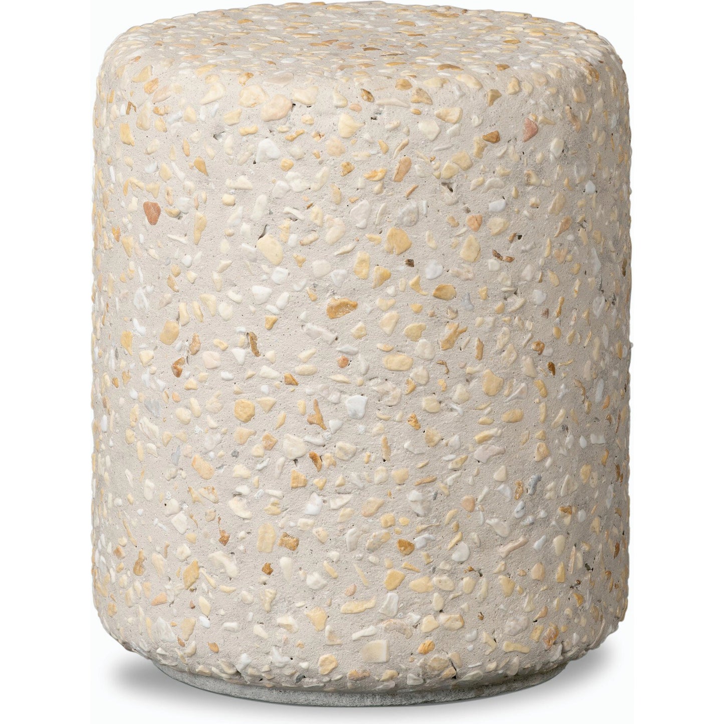 001 SI-2158369 | Primary Silo | Orlan Outdoor End Table by Four Hands in pure terrazzo. Made from terrazzo in a modern style.