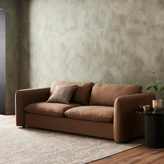 Ingel Sofa by Four Hands. Made from 39% linen, 35% cotton, 26% polyester, poplar plywood, 100% polyester in a modern style.
