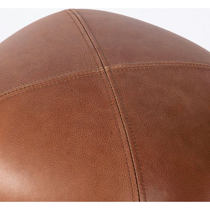 Alma Ottoman by Four Hands in somerton ash and vintage parawood. Made from 95% polyester, 5% acrylic, solid parawood, 100% polyester in a transitional style.