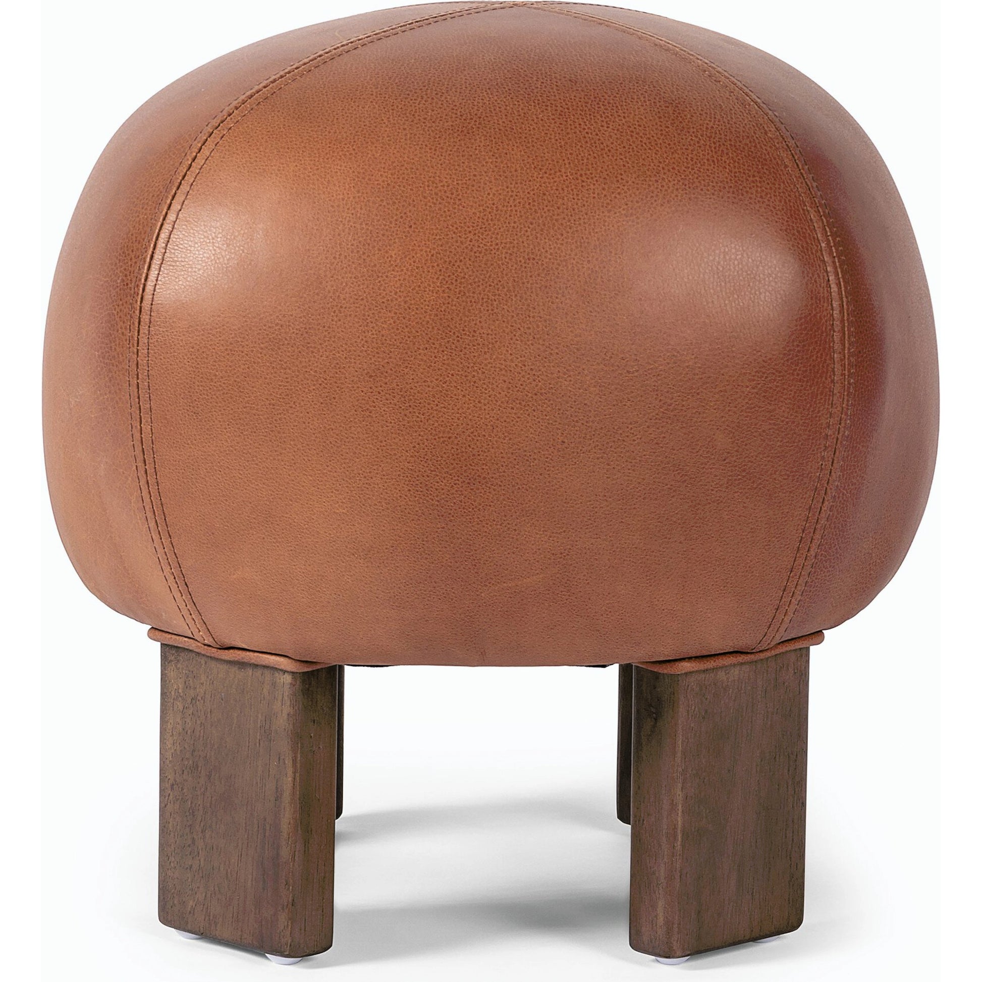 Alma Ottoman by Four Hands in somerton ash and vintage parawood. Made from 95% polyester, 5% acrylic, solid parawood, 100% polyester in a transitional style.