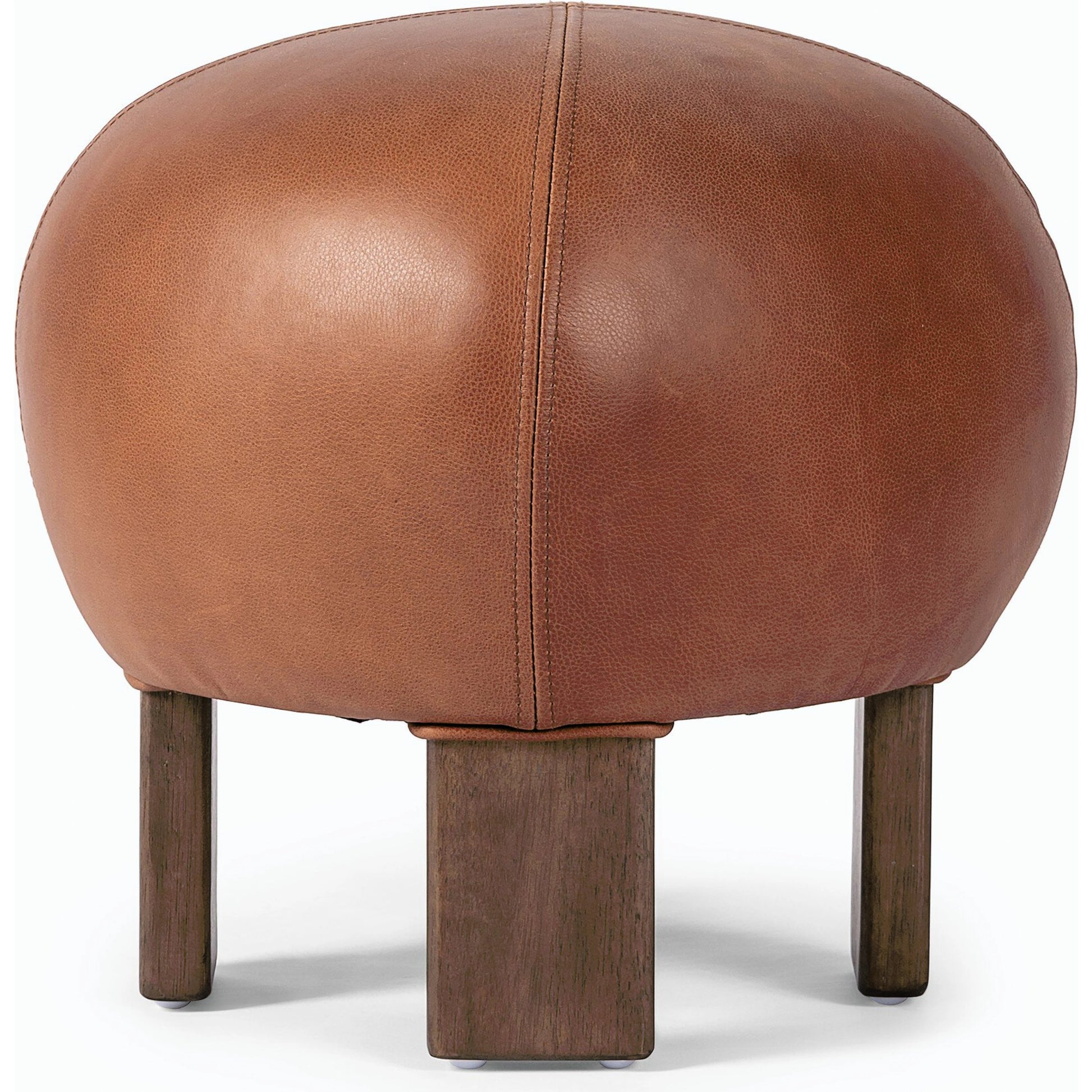 Alma Ottoman by Four Hands in somerton ash and vintage parawood. Made from 95% polyester, 5% acrylic, solid parawood, 100% polyester in a transitional style.