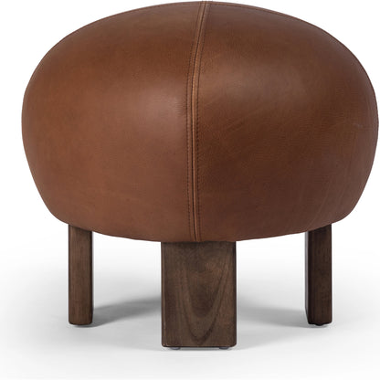 Alma Ottoman by Four Hands in somerton ash and vintage parawood. Made from 95% polyester, 5% acrylic, solid parawood, 100% polyester in a transitional style.