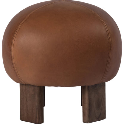 Alma Ottoman by Four Hands in somerton ash and vintage parawood. Made from 95% polyester, 5% acrylic, solid parawood, 100% polyester in a transitional style.