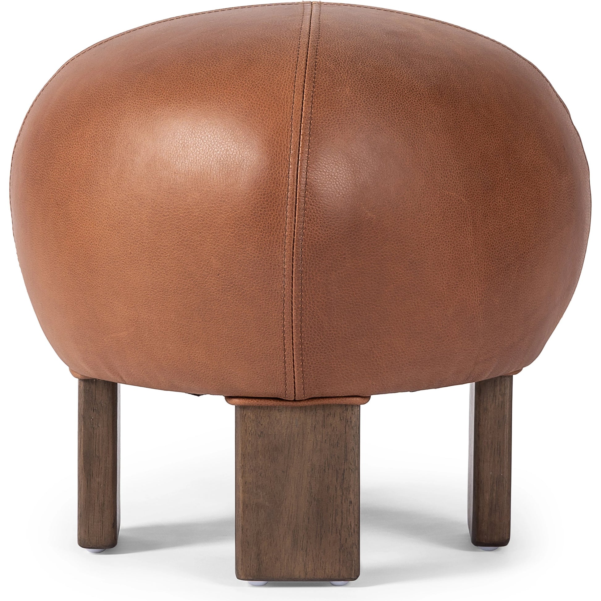 Alma Ottoman by Four Hands in somerton ash and vintage parawood. Made from 95% polyester, 5% acrylic, solid parawood, 100% polyester in a transitional style.