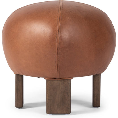 Alma Ottoman by Four Hands in somerton ash and vintage parawood. Made from 95% polyester, 5% acrylic, solid parawood, 100% polyester in a transitional style.