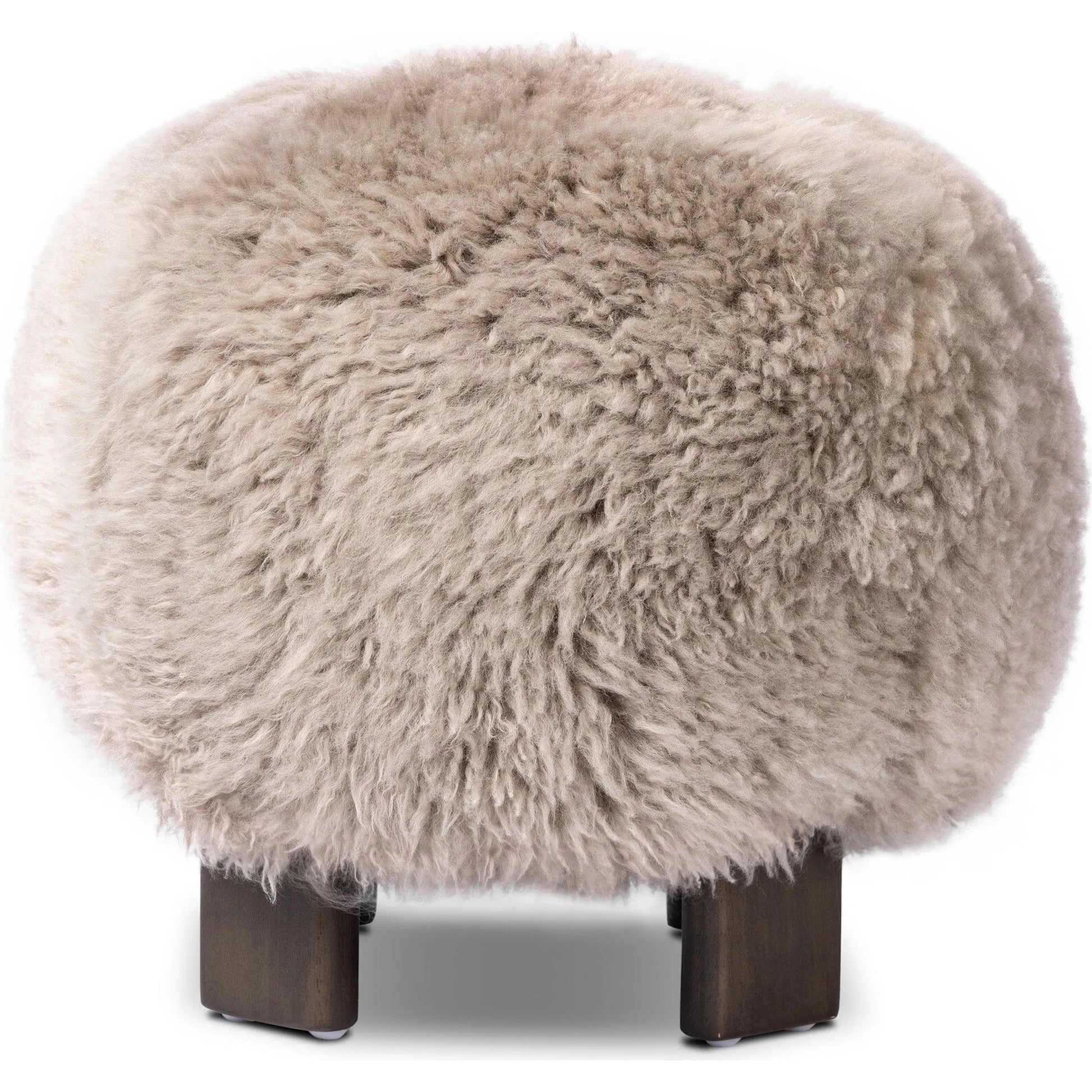 Alma Ottoman by Four Hands in vintage parawood. Made from unique in a transitional style.