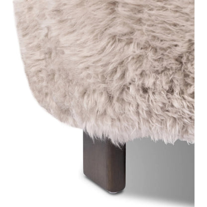 Alma Ottoman by Four Hands in vintage parawood. Made from unique in a transitional style.