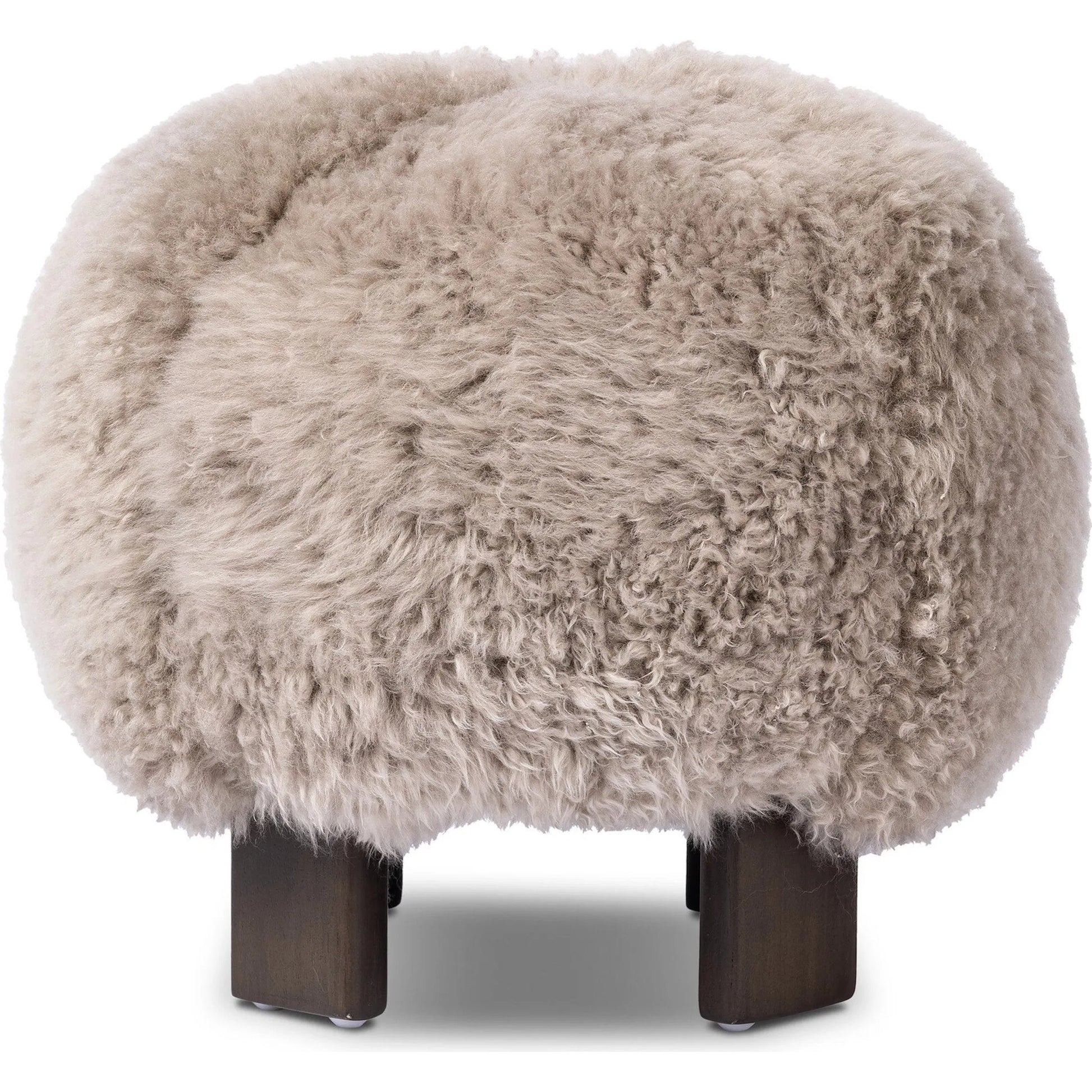 Alma Ottoman by Four Hands in vintage parawood. Made from unique in a transitional style.