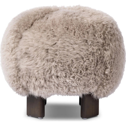 Alma Ottoman by Four Hands in vintage parawood. Made from unique in a transitional style.