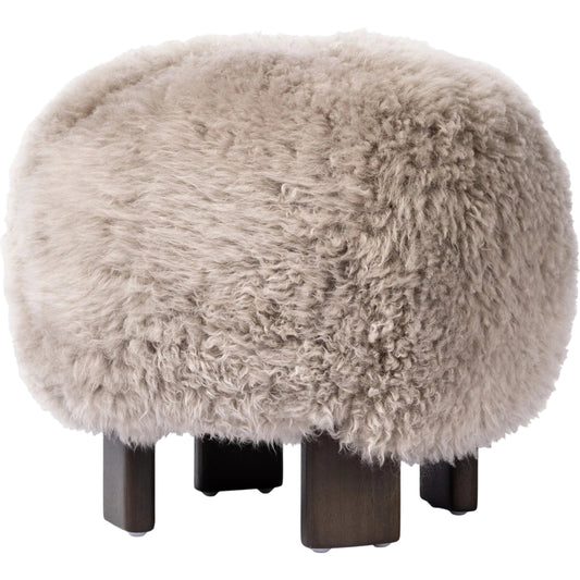 Alma Ottoman by Four Hands in vintage parawood. Made from unique in a transitional style.