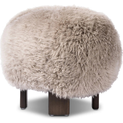 Alma Ottoman by Four Hands in vintage parawood. Made from unique in a transitional style.