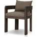 Jackson Outdoor Dining Chair by Four Hands. Made from 100% olefin, solid fsc®-certified teak, 90% polyester fiber, 10% polyester fiber batting in a modern style.