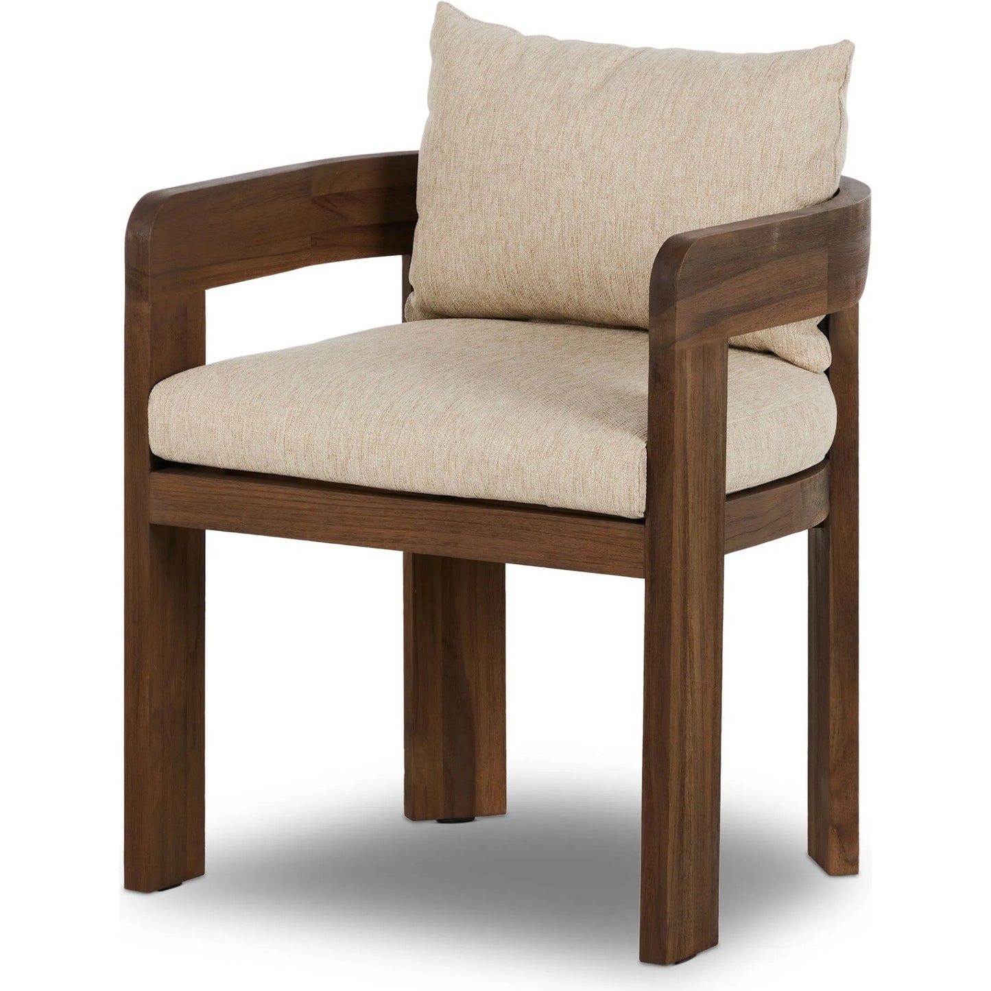 002 SI-2257095 | Primary Silo | Jackson Outdoor Dining Chair by Four Hands. Made from 100% olefin, solid fsc®-certified teak, 90% polyester fiber, 10% polyester fiber batting in a modern style.
