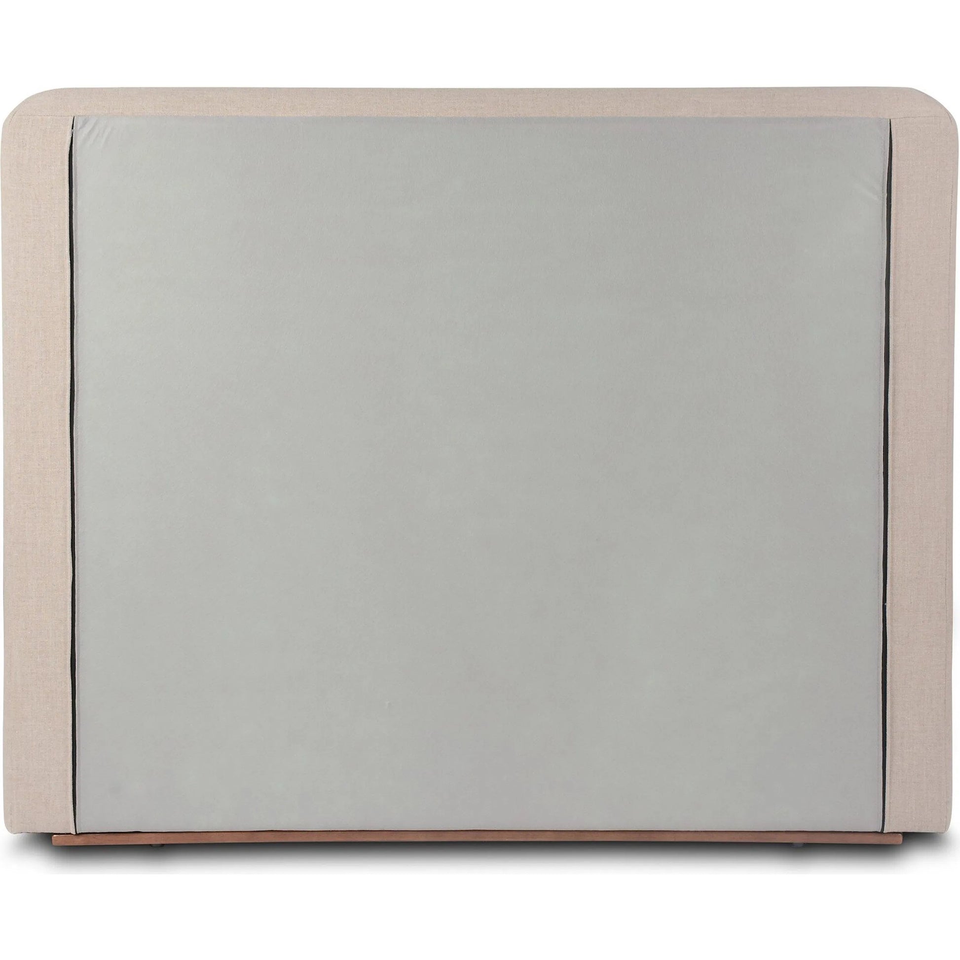 Octavia Bed by Four Hands in alcala taupe, almond. Made from 70% polyester, 20% viscose (rayon), 10% flax/linen, solid parawood in a transitional style.