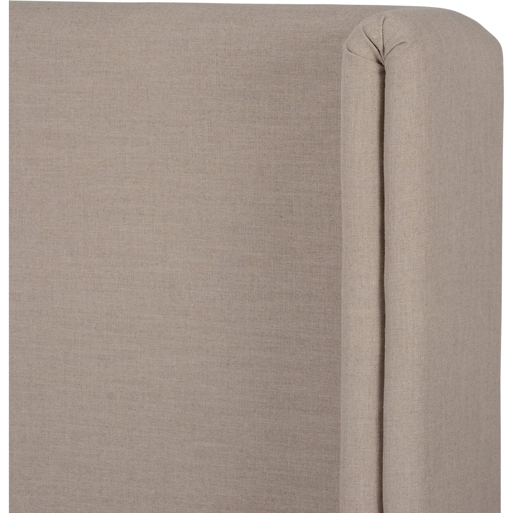 Octavia Bed by Four Hands in alcala taupe, almond. Made from 70% polyester, 20% viscose (rayon), 10% flax/linen, solid parawood in a transitional style.