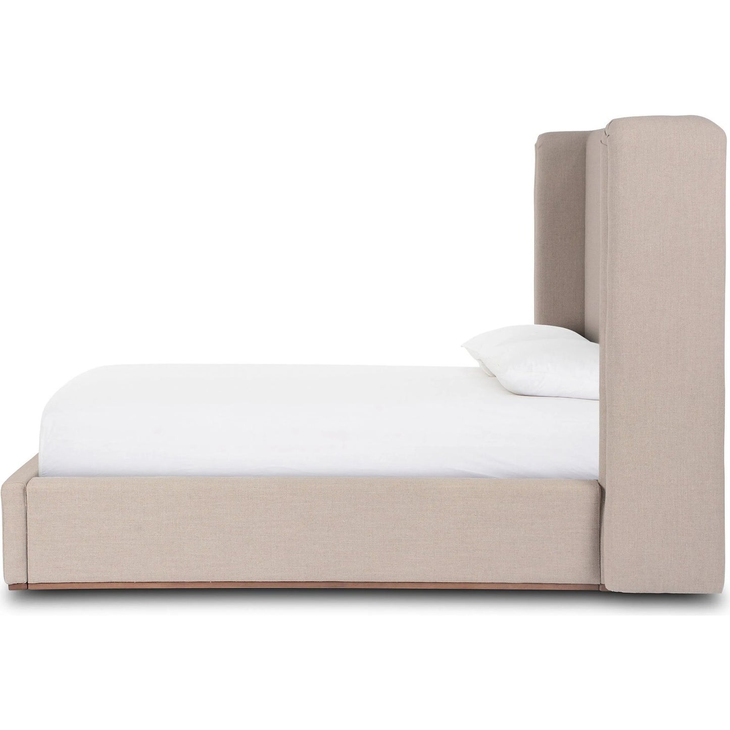 003 SI-2320199 | Additional Silo | Octavia Bed by Four Hands in alcala taupe, almond. Made from 70% polyester, 20% viscose (rayon), 10% flax/linen, solid parawood in a transitional style.