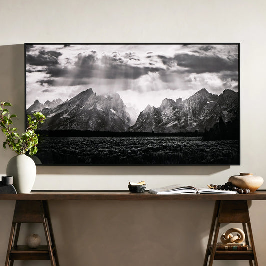 Grand Teton Range by Getty Images by Four Hands. Made from gloss white chromaluxe in a modern style.