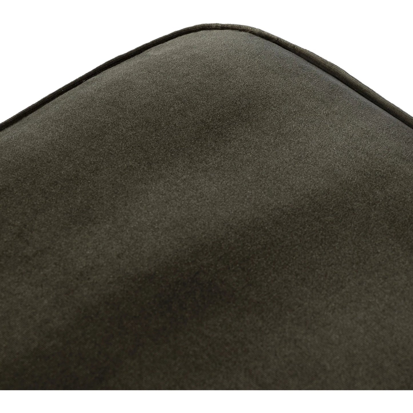 113 SI-2320259 | Closeup | Sinclair Square Ottoman-21" by Four Hands in surrey olive, sienna brown. Made from 76.8% cotton, 23.2% polyester, solid parawood in a modern style.