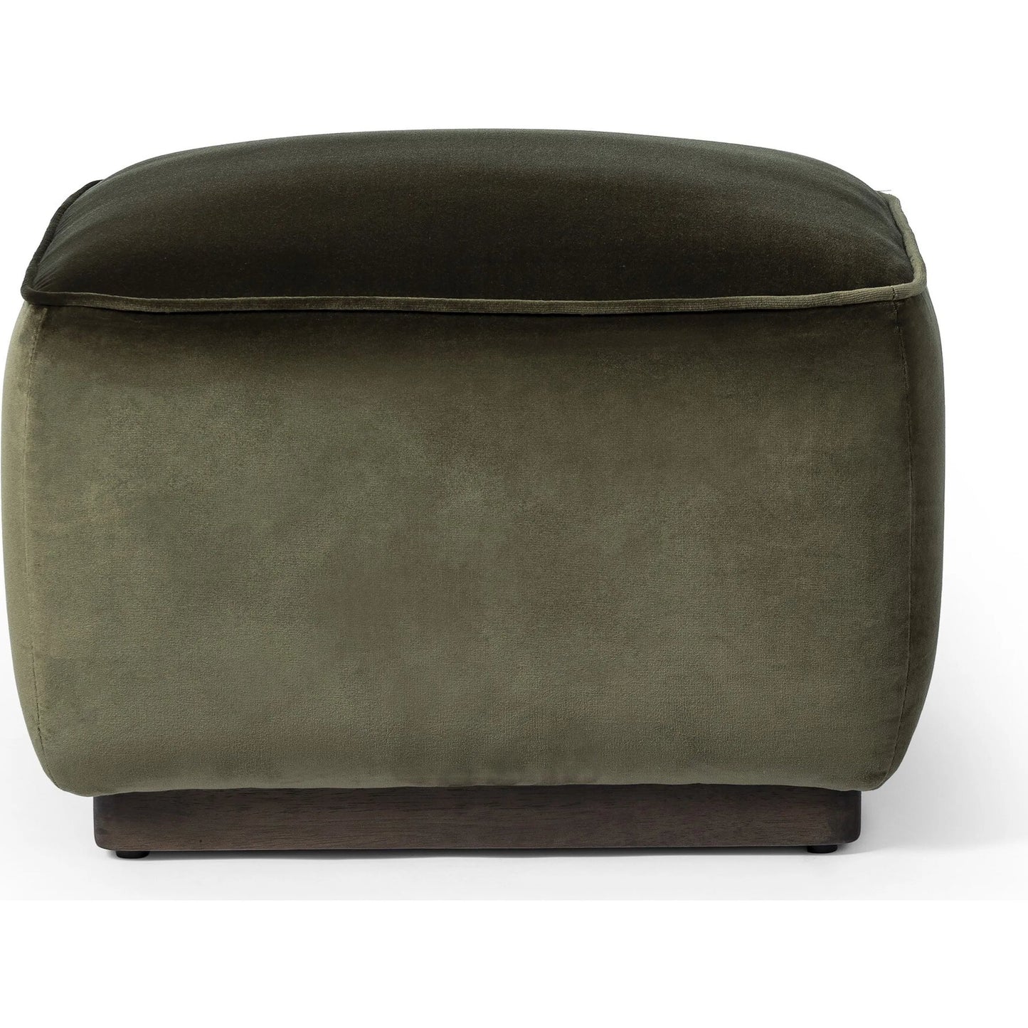 110 SI-2320259 | Additional Silo | Sinclair Square Ottoman-21" by Four Hands in surrey olive, sienna brown. Made from 76.8% cotton, 23.2% polyester, solid parawood in a modern style.