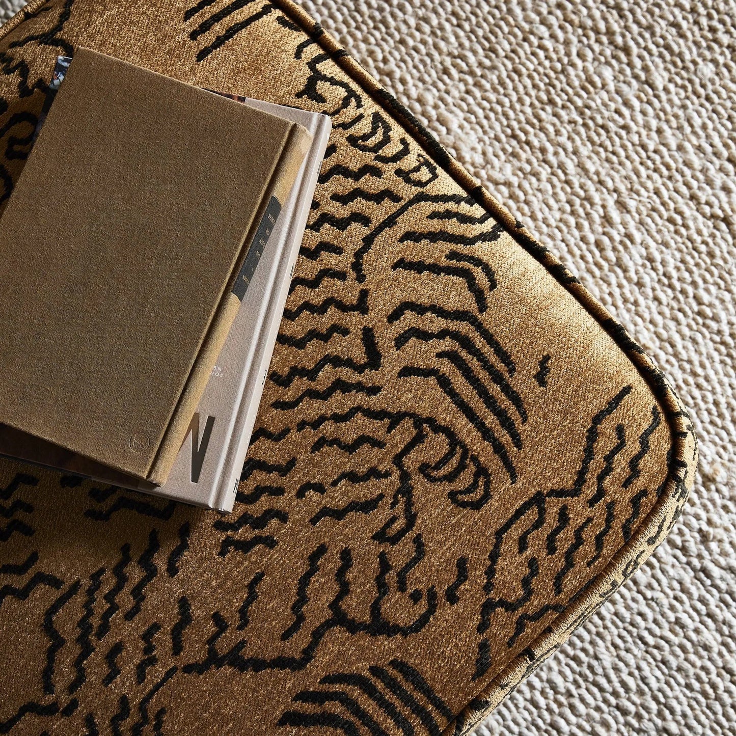 039 SI-2257096 | Closeup | Sinclair Square Ottoman-21" by Four Hands. Made from unique in a modern style.