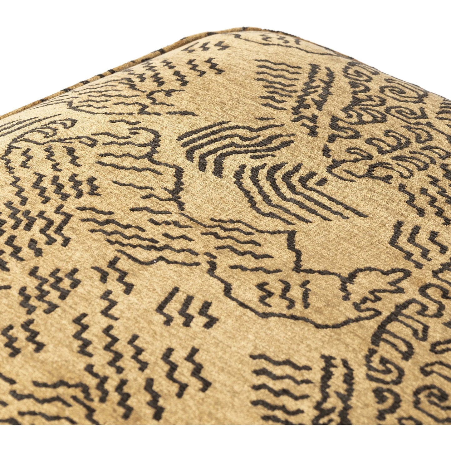 029 SI-2257100 | Closeup | Sinclair Square Ottoman-36" by Four Hands. Made from unique in a traditional style.