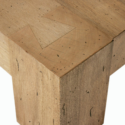 Abaso Rectangular Coffee Table by Four Hands. Made from thick oak veneer, engineered hardwood in a modern style.