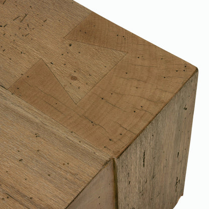 Abaso Rectangular Coffee Table by Four Hands. Made from thick oak veneer, engineered hardwood in a modern style.