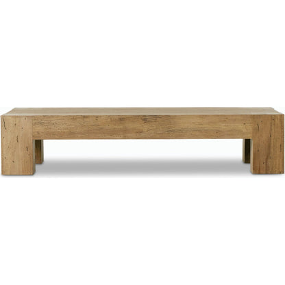 Abaso Rectangular Coffee Table by Four Hands. Made from thick oak veneer, engineered hardwood in a modern style.