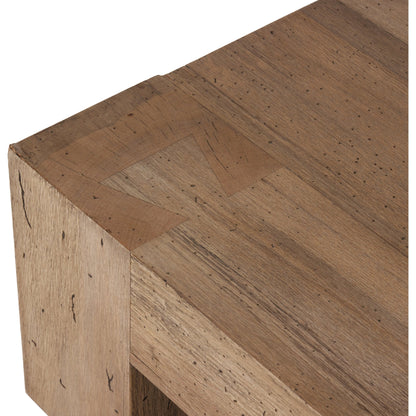 Abaso Rectangular Coffee Table by Four Hands. Made from thick oak veneer, engineered hardwood in a modern style.
