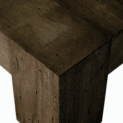 Abaso Rectangular Coffee Table by Four Hands. Made from thick oak veneer, engineered hardwood in a modern style.