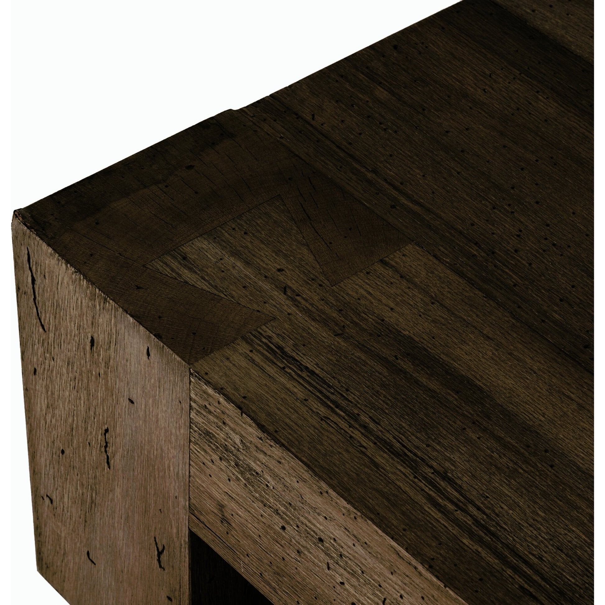 Abaso Rectangular Coffee Table by Four Hands. Made from thick oak veneer, engineered hardwood in a modern style.