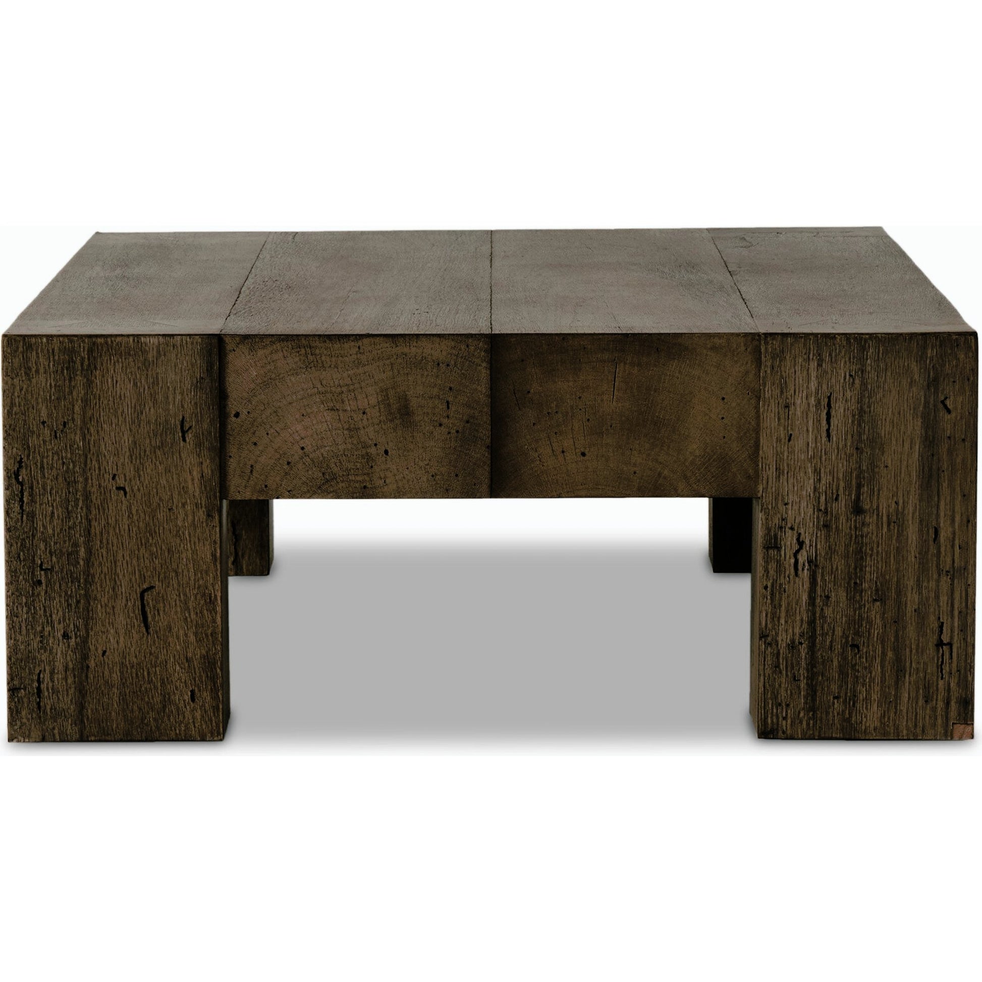 Abaso Rectangular Coffee Table by Four Hands. Made from thick oak veneer, engineered hardwood in a modern style.