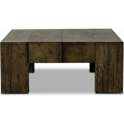 Abaso Rectangular Coffee Table by Four Hands. Made from thick oak veneer, engineered hardwood in a modern style.