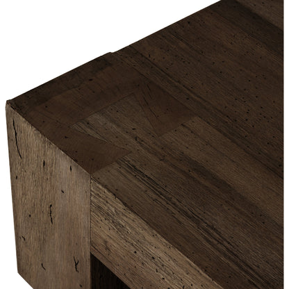 Abaso Rectangular Coffee Table by Four Hands. Made from thick oak veneer, engineered hardwood in a modern style.