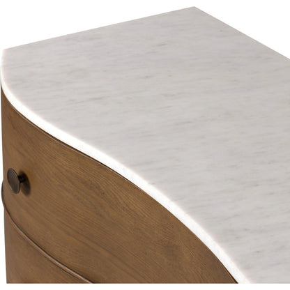 Tiago Marble Chest by Four Hands. Made from solid oak, oak veneer, solid marble in a modern style.