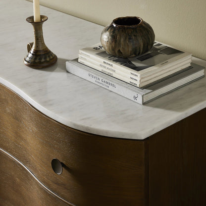 Tiago Marble Chest by Four Hands. Made from solid oak, oak veneer, solid marble in a modern style.