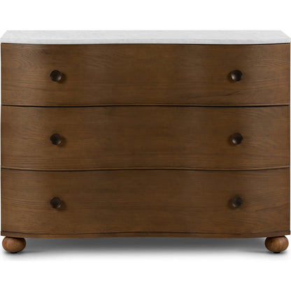 Tiago Marble Chest by Four Hands. Made from solid oak, oak veneer, solid marble in a modern style.