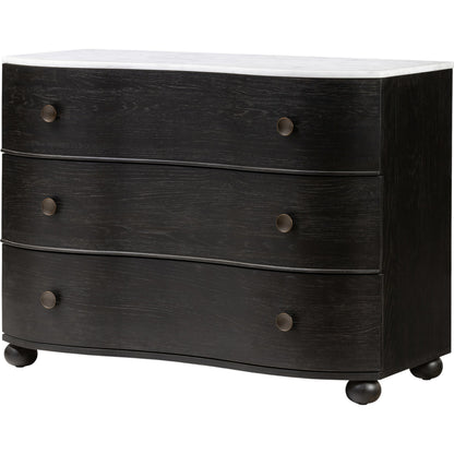 Tiago Marble Chest by Four Hands. Made from solid oak, oak veneer, solid marble in a modern style.
